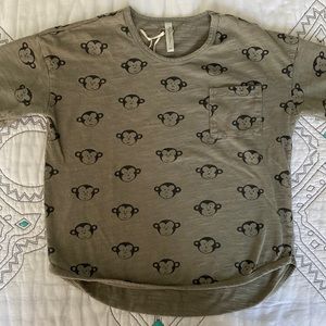 Rylee+Cru Monkey T-shirt in Olive